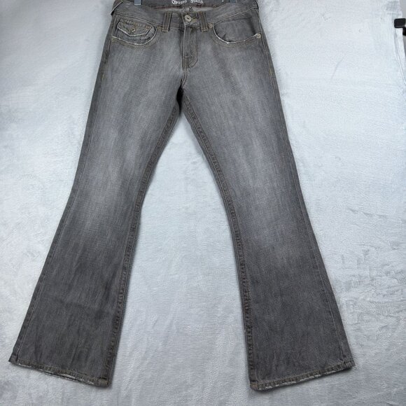 Guess Jeans Womens Bootcut Leg Size 32 Mid Rise 100% Cotton Gray Light Wash - Picture 1 of 12